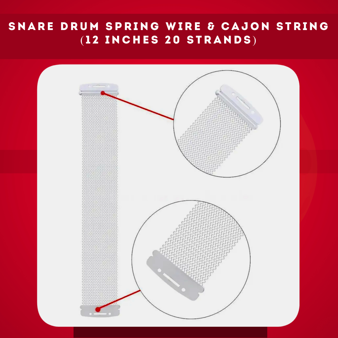 Snare Drum Spring Wire & Cajon String(12 Inches 20 Strands) Snare & Cajon string wire